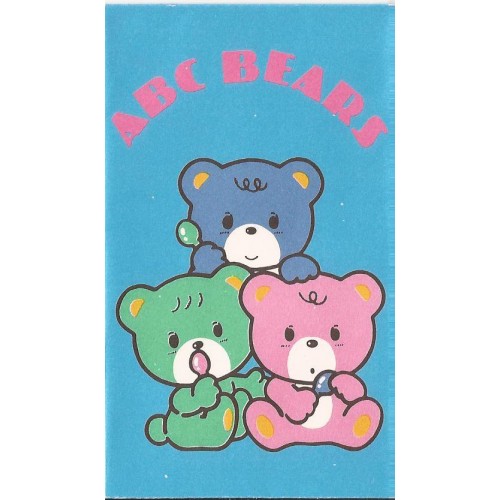 Ano 1985. Mini-Envelope ABC Bears Vintage Sanrio