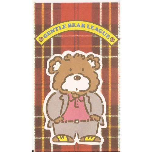 Ano 1985. Mini-Envelope Gentle Bear League Vintage Sanrio