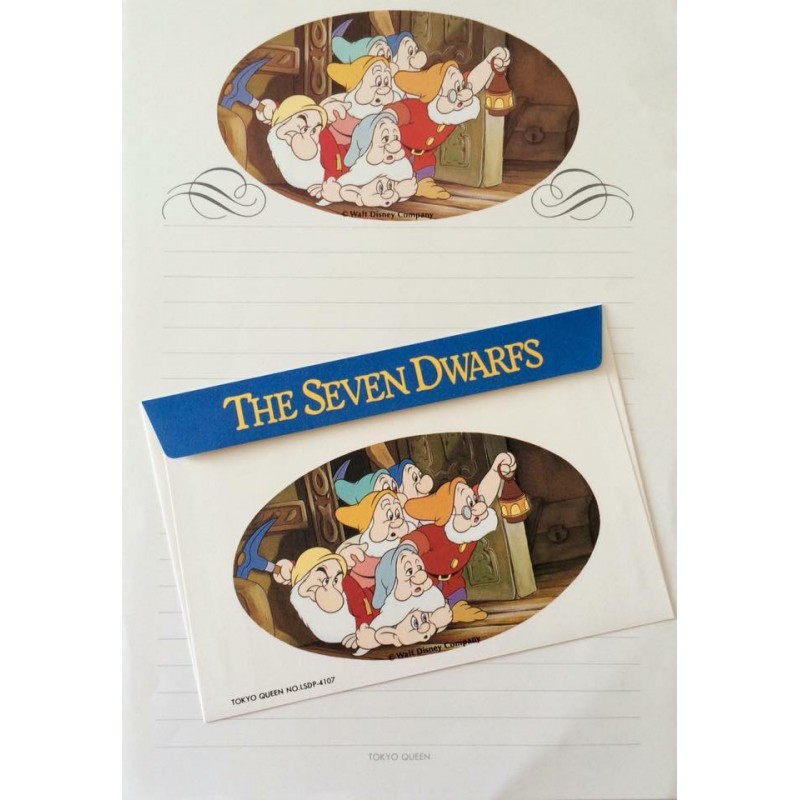 Conjunto de Papel de Carta VINTAGE Disney - The Seven Dwarfs 3