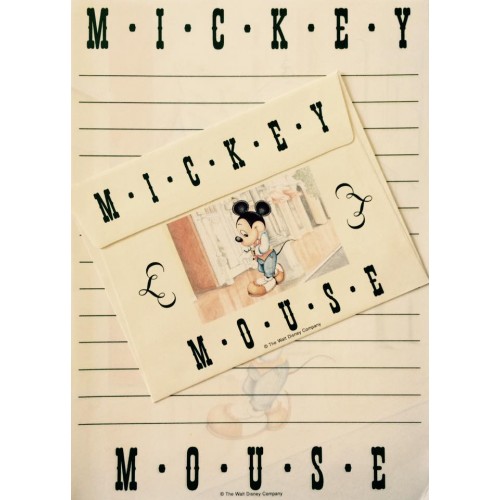 Conjunto de Papel de Carta VINTAGE Disney Mickey Mouse 08