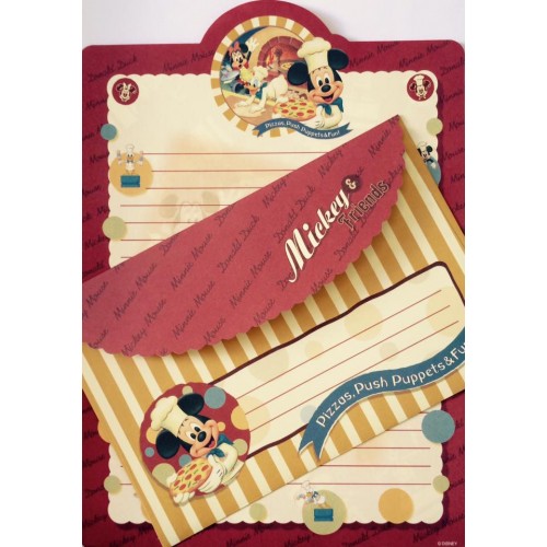 Conjunto de Papel de Carta VINTAGE Disney - Mickey & Friends