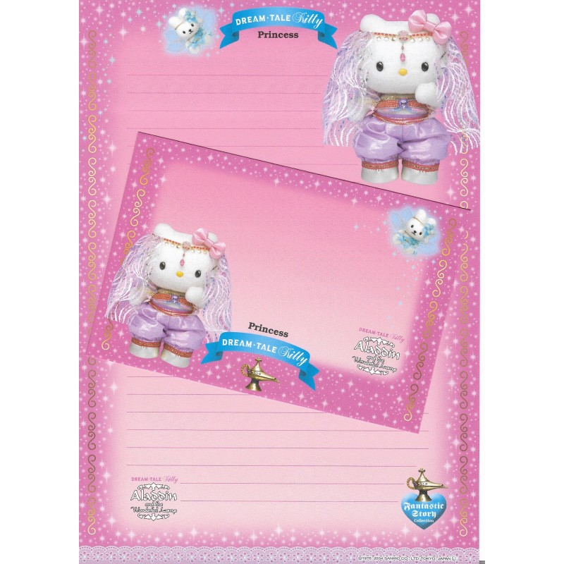 Ano 2004. Papel de Carta DREAM TALE Kitty - Aladdin - Sanrio