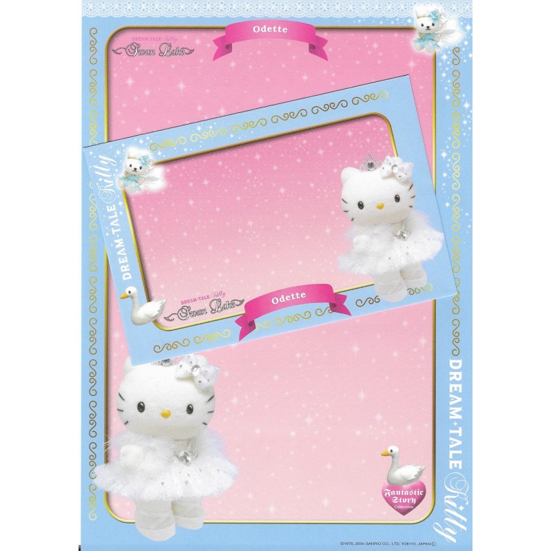 Ano 2004. Papel de Carta DREAM TALE Kitty - Swan Lake - Sanrio