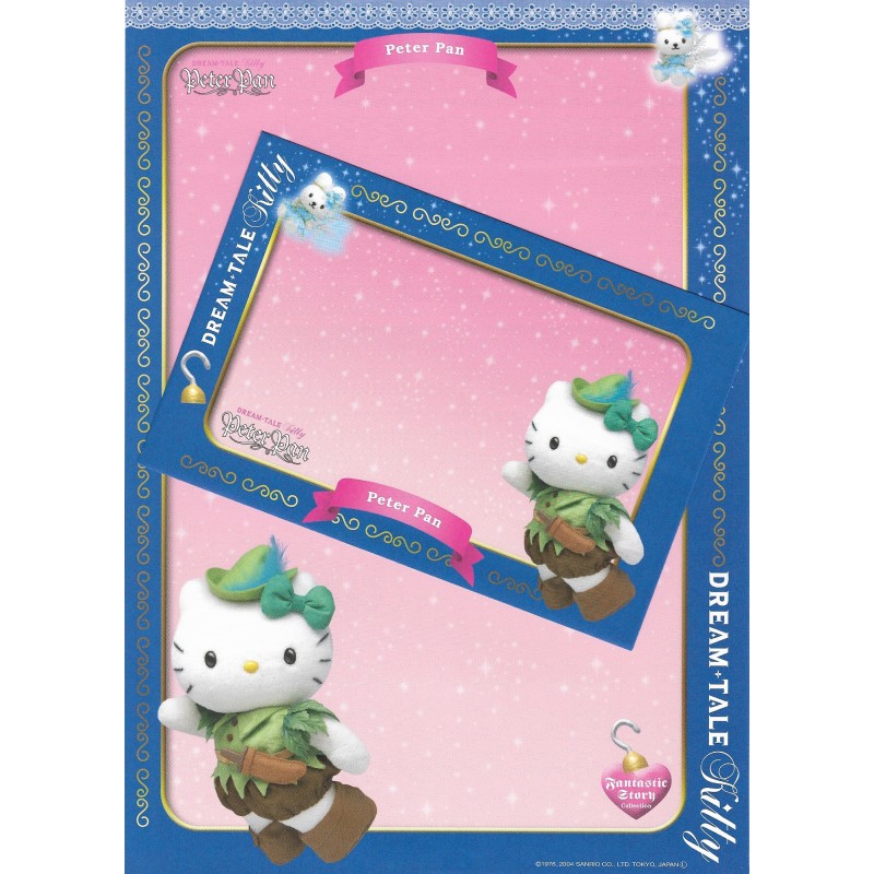 Ano 2004. Papel de Carta DREAM TALE Kitty - Peter Pan - Sanrio