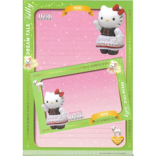 Ano 2004. Papel de Carta DREAM TALE Kitty - Heidi - Sanrio