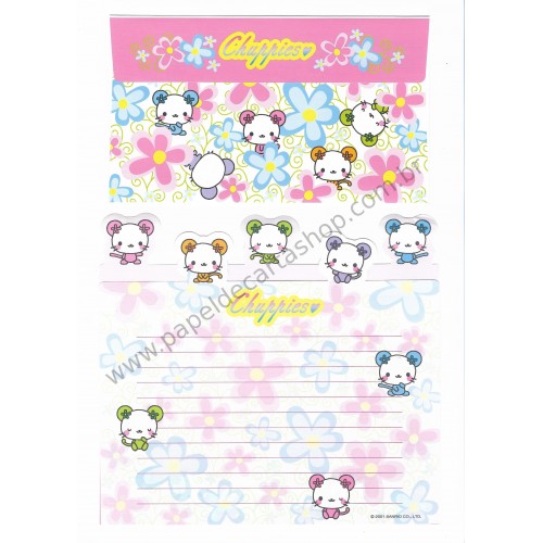 Ano 2001. Conjunto de Papel de Carta Chuppies CH2 Sanrio