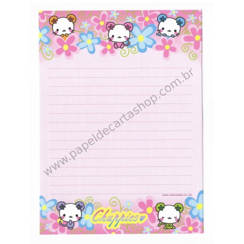 Ano 2002. Kit com 3 Papéis de Carta diferentes Chuppies CH Sanrio