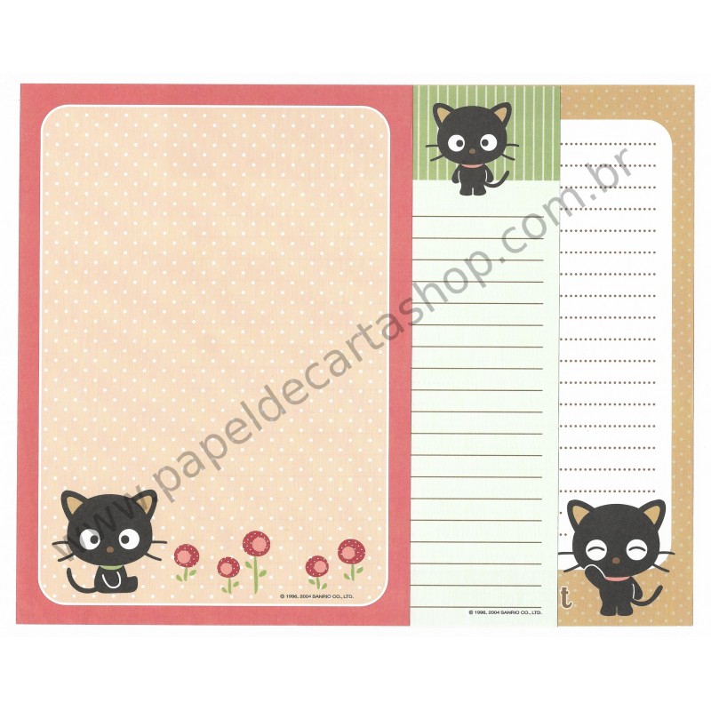 Ano 2003. Kit com 3 Papéis de Carta diferentes Chococat Sanrio