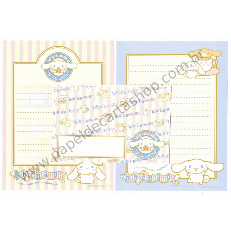 Ano 2002. Conjunto de Papel de Carta Baby Cinnamon BC Sanrio