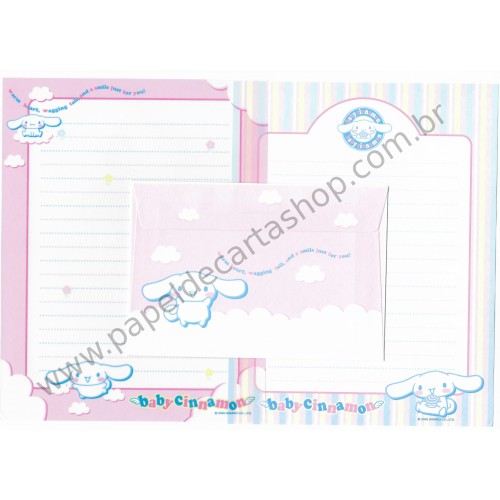 Ano 2002. Conjunto de Papel de Carta Baby Cinnamon Sanrio