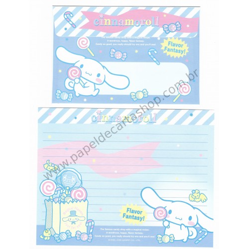 Ano 2006. Conjunto de Papel de Carta Cinnamoroll Flavor Fantasy Sanrio