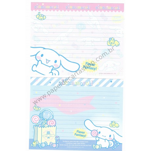 Ano 2006. Conjunto de Papel de Carta Cinnamoroll Flavor Fantasy Sanrio