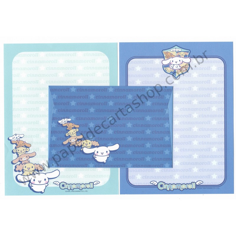 Ano 2003. Conjunto de Papel de Carta Cinnamoroll Dupla Sanrio