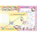 Ano 2002. Conjunto de Papel de Carta Sweetcoron SW Sanrio