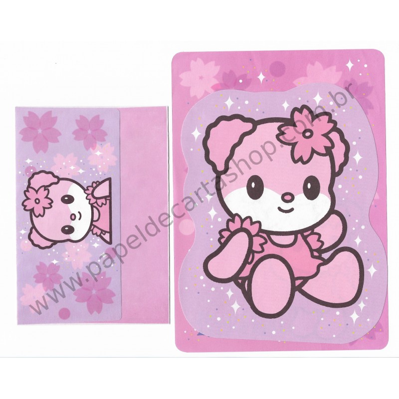 Ano 2002. Conjunto de Papel de Carta Pinkilili Sanrio