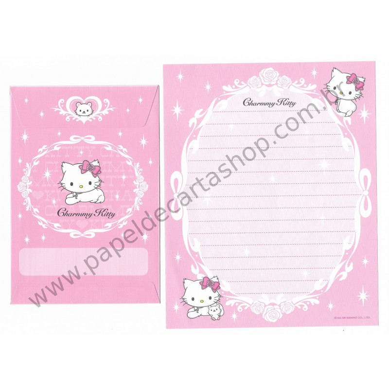 Ano 2006. Conjunto de Papel de Carta Charmmy Kitty PRS Sanrio