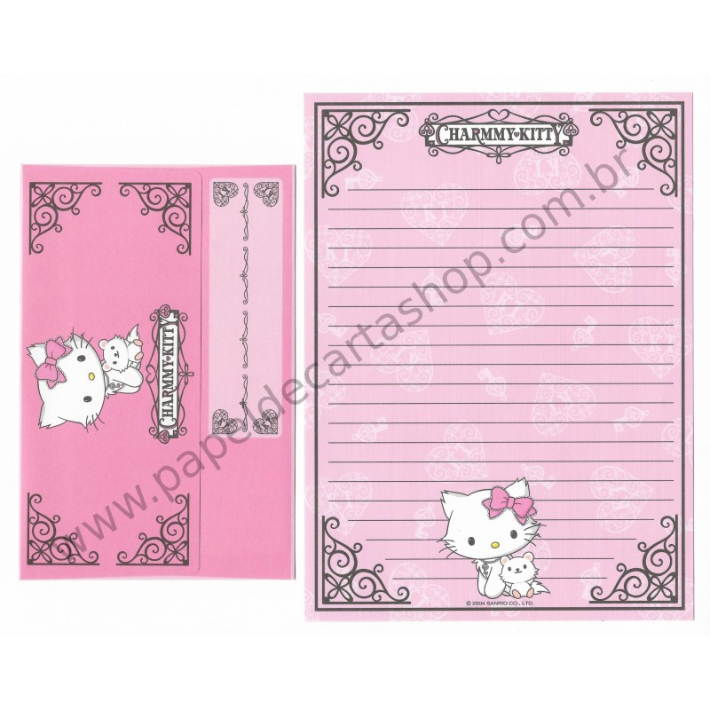 Ano 2004. Conjunto de Papel de Carta Charmmy Kitty 1st Sanrio