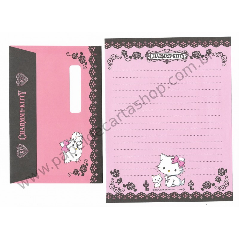 Ano 2005. Conjunto de Papel de Carta Charmmy Kitty RP Sanrio