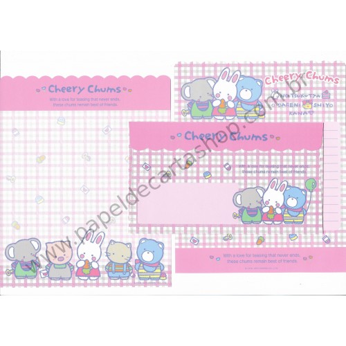 Ano 2015. Conjunto de Papel de Carta Cheery Chums My Lovely 80s Sanrio