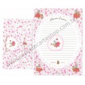 Ano 1994. Conjunto de Papel de Carta Marron Cream N Vintage Sanrio