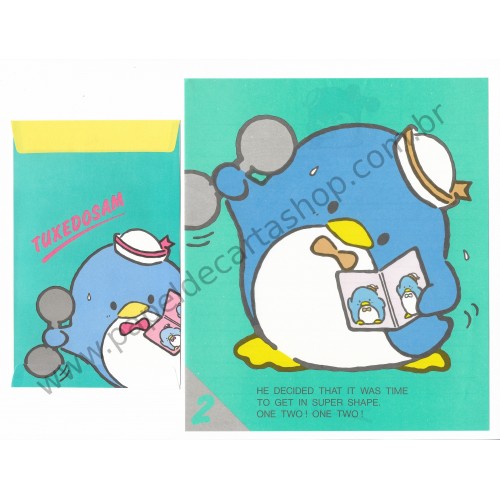 Ano 1984. Coleção de Papel de Carta Tuxedosam Vintage Sanrio