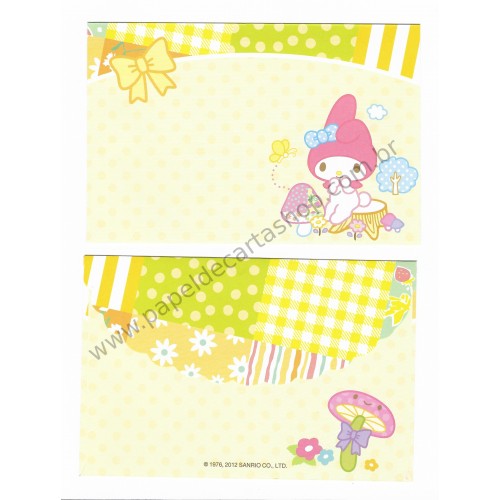 Ano 2012. Conjunto de Papel de Carta My Melody Strawberry Sanrio