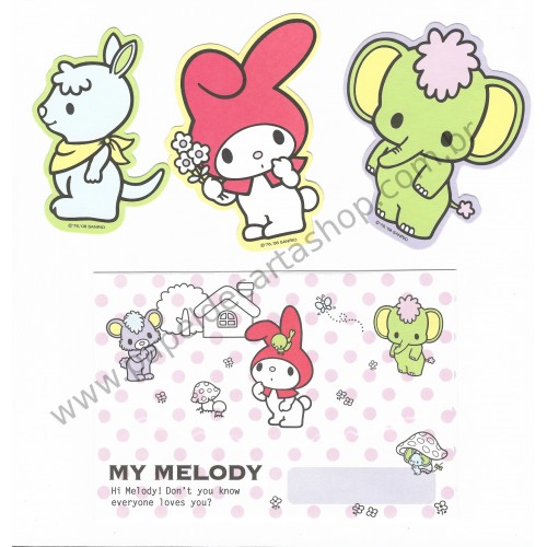Ano 2008. Conjunto de Papel de Carta My Melody Sanrio