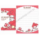 Ano 2009. Conjunto de Papel de Carta My Melody Red Hood VM Sanrio