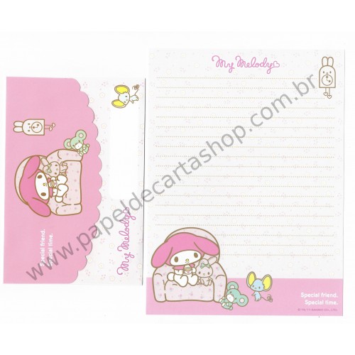 Ano 2011. Conjunto de Papel de Carta My Melody Butterflies Rs Sanrio