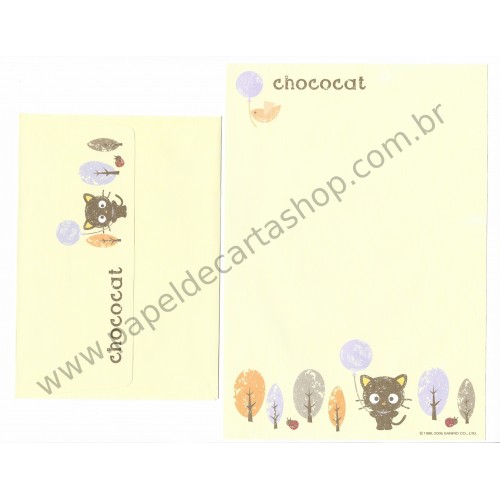 Ano 2005. Conjunto de Papel de Carta CHOCOCAT (AM 02) Sanrio