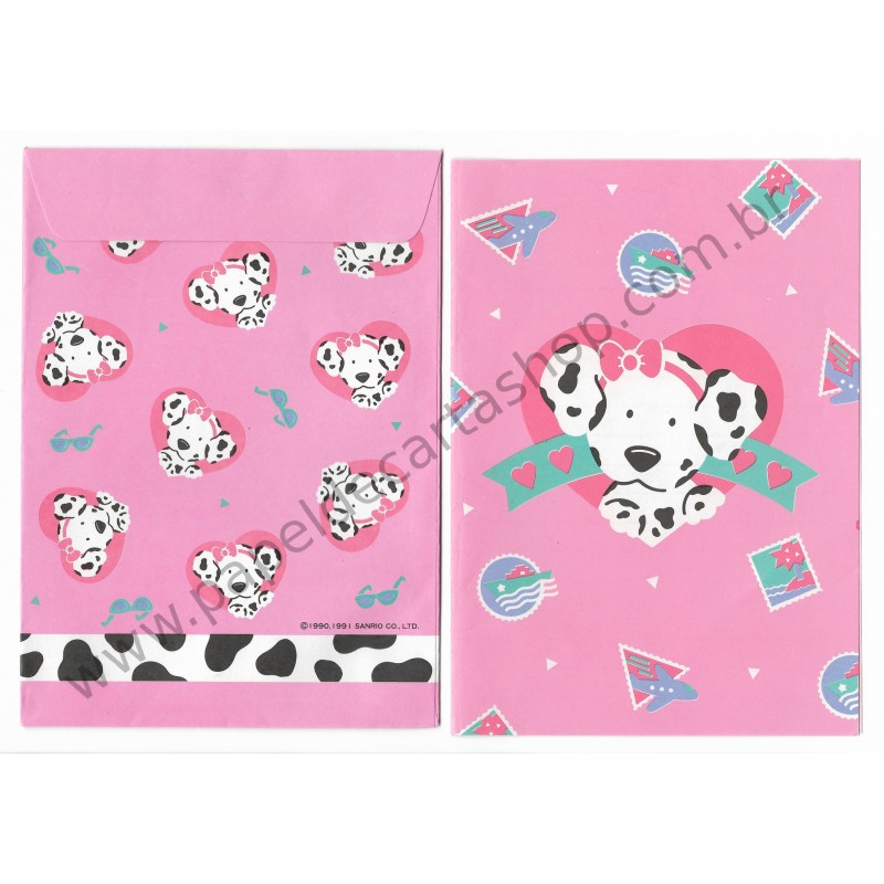 Ano 1991. Conjunto de Papel de Carta Spottie Dottie D Sanrio