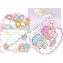 Ano 2012. Conjunto de Papel de Carta Little Twin Stars Sanrio