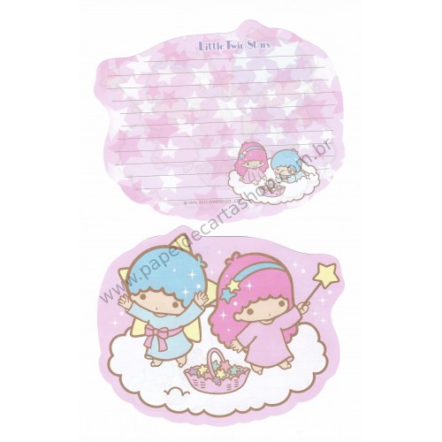 Ano 2012. Conjunto de Papel de Carta Little Twin Stars Sanrio