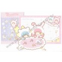 Ano 2010. Conjunto de Papel de Carta Little Twin Stars Sanrio