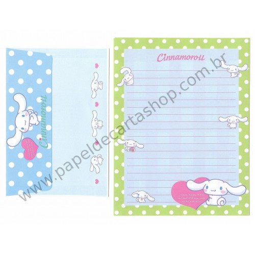 Ano 2008. Conjunto de Papel de Carta Cinnamoroll Sanrio