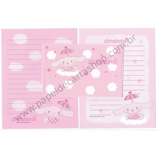 Ano 2005. Conjunto de Papel de Carta Cinnamoroll RS Sanrio