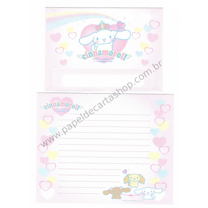 Ano 2004. Conjunto de Papel de Carta Cinnamoroll Sanrio