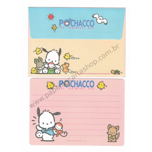 Ano 1995. Conjunto de Papel de Carta P CRS Pochacco Vintage Sanrio