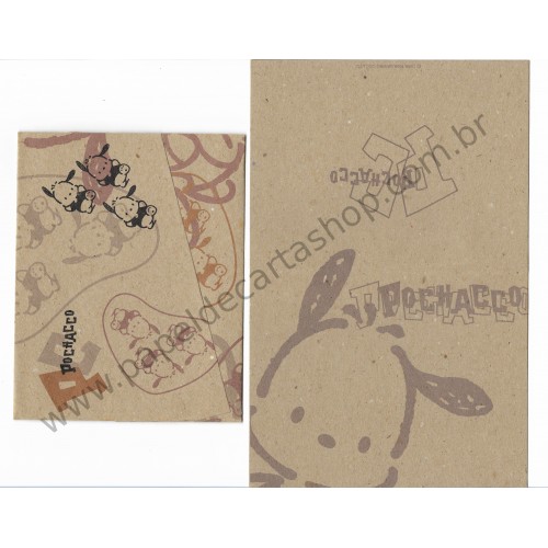 Ano 1996. Conjunto de Papel de Carta Pochacco Kraft Vintage Sanrio