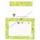 Ano 1997. Conjunto de Papel de Carta Chococat Green Antigo (Vintage) Sanrio