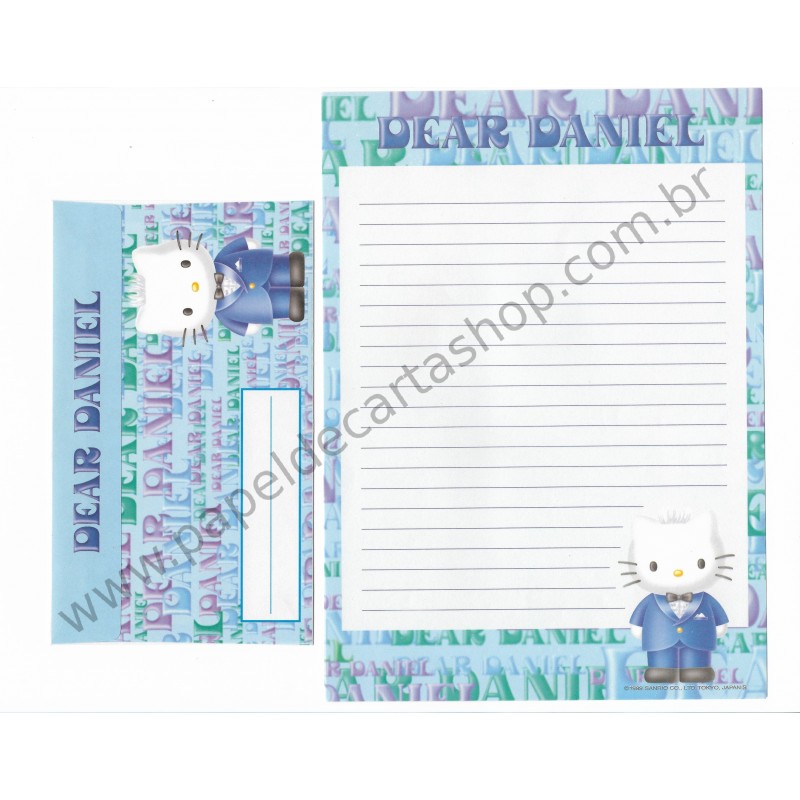 Ano 1999. Conjunto de Papel de Carta Dear Daniel Sanrio