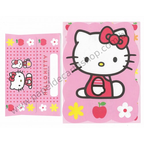 Ano 1998. Conjunto de Papel de Carta Hello Kitty Apple Sanrio