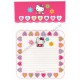 Ano 1993. Conjunto de Papel de Carta Hello Kitty Transparente Sanrio