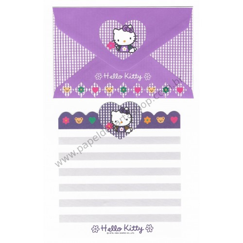 Ano 1994. Kit 4 Conjuntos de Papéis de Carta Hello Kitty Sanrio