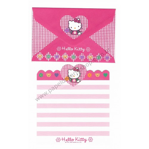 Ano 1994. Kit 4 Conjuntos de Papéis de Carta Hello Kitty Sanrio