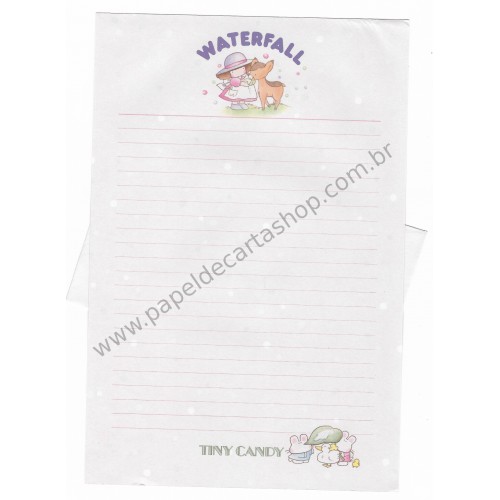 Conjunto de Papel de Carta Vintage Tiny Candy Waterfall CRS Gakken