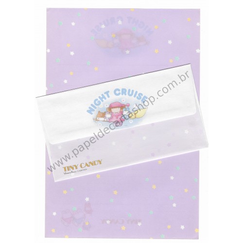 Conjunto de Papel de Carta Vintage Tiny Candy Night Cruise CLL Gakken