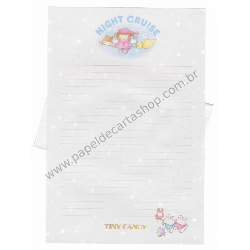 Conjunto de Papel de Carta Vintage Tiny Candy Night Cruise CLL Gakken