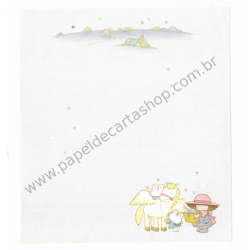 Papel de Carta Avulso Vintage Tiny Candy Flying Pony Gakken