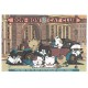 Conjunto de Papel de Carta Antigo Vintage Bon Bon Cat BBC Club